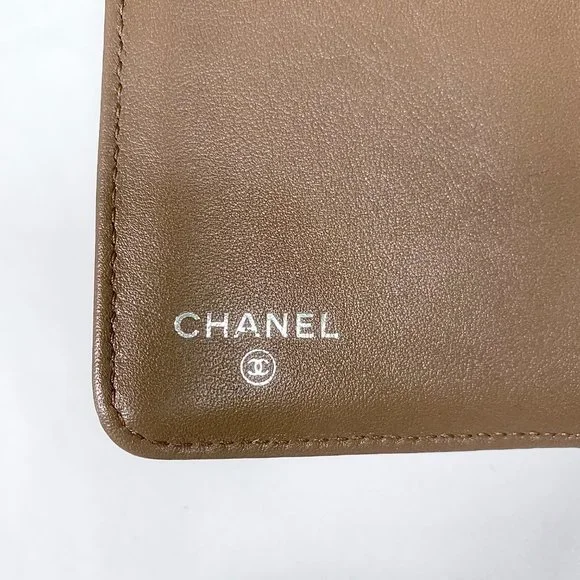 Chanel L-zip CC Leather Pocket Wallet Dark Beige NWT - Picture 10 of 16